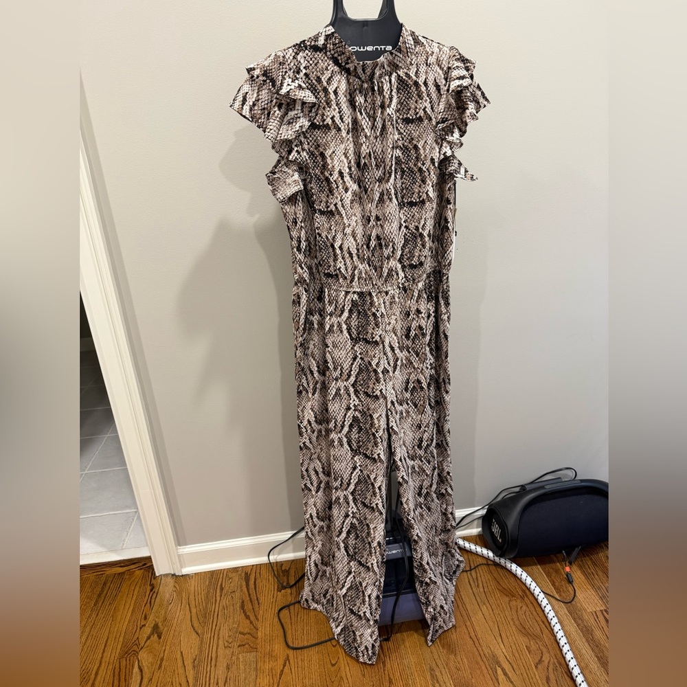 1.State Birch Snakeskin Print Jumpsuit 1X NWT